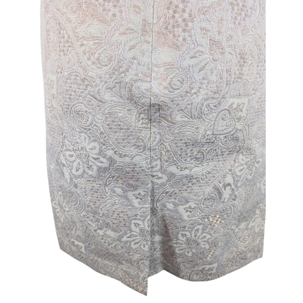 NWOT! J. CREW! CREAM, TAUPE & GOLD METALLIC TAPESTRY FLORAL PAISLEY SKIRT! SZ 4 - Picture 10 of 12